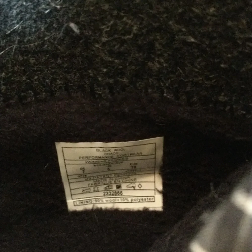 Chacos Borealis Winter Waterproof Black Wool Boots Size 7‎